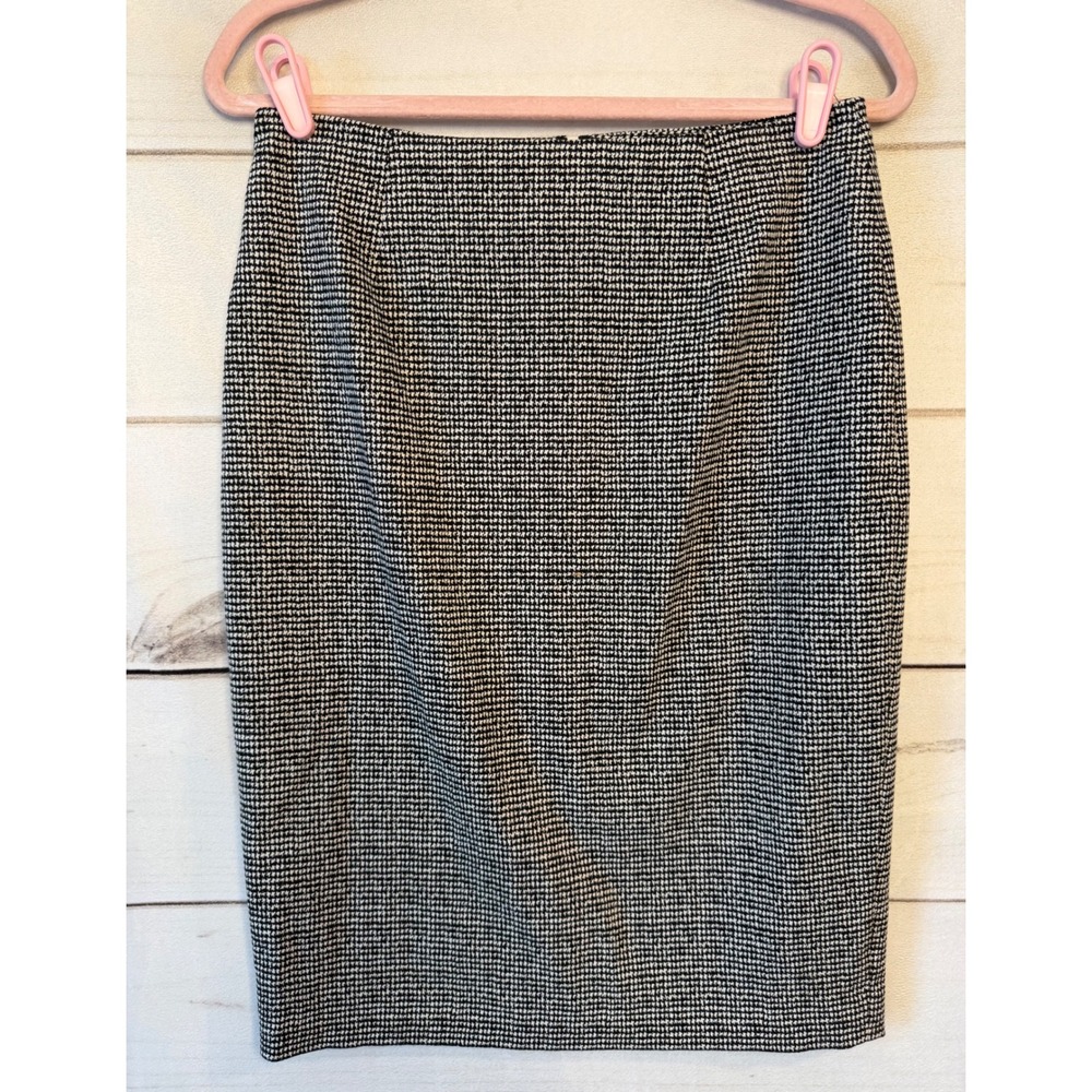 Abbey Glass Black White Houndstooth Pencil Skirt Size S Professional Career